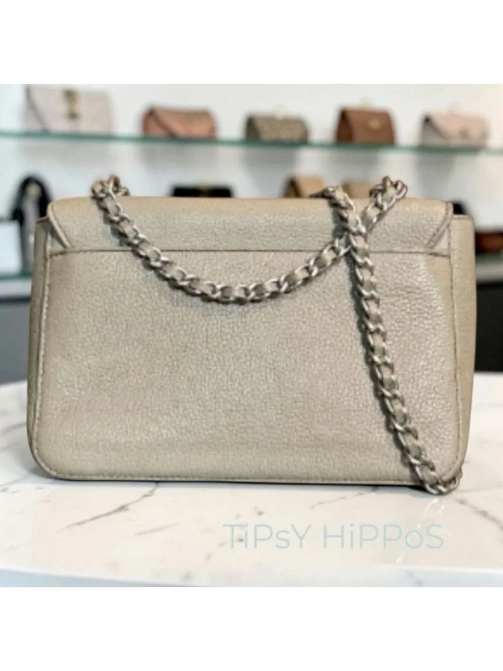 Tory Burch Grey and Silver Britten Shoulder Bag / Crossbody 998066